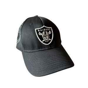 Raiders Reebok Cap Hat Black Mens Size L/XL NFL Equipment Streetwear Sports